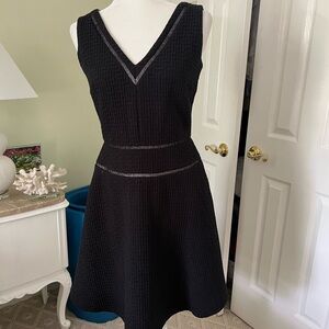 Reiss A-line black sleeveless dress